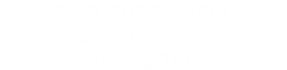 SOUR GREEN APPLE Sativa Enhanced 100 mg THC